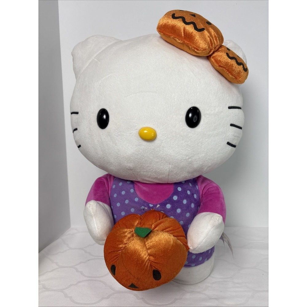 Hello Kitty Halloween Door Greeter Pumpkin JackoLantern Large Size RARE HTF